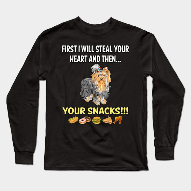 Steal Heart Yorkshire Terrier 50 Long Sleeve T-Shirt by blakelan128